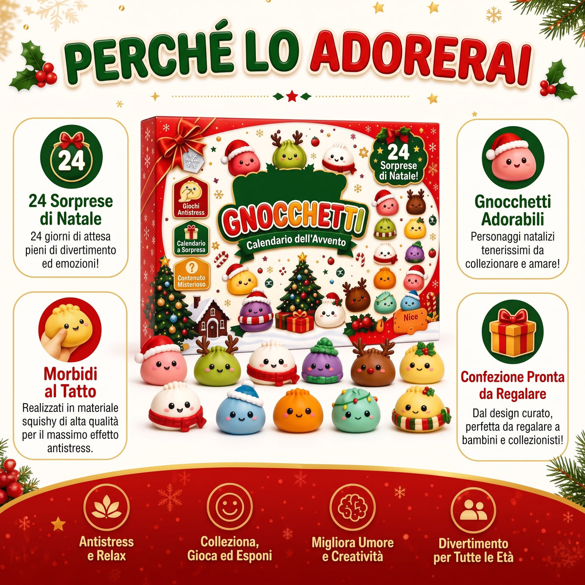 Calendario dell'Avvento 2026: 24 Squishy Raviolini